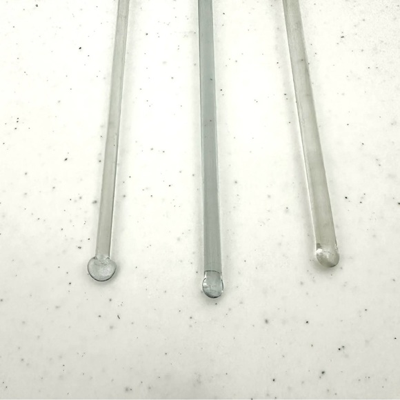 Hand Blown Glass Tropical Birds Bar Stir Swizzle Sticks Drink Stirrers Set Of 3 - Picture 3 of 10